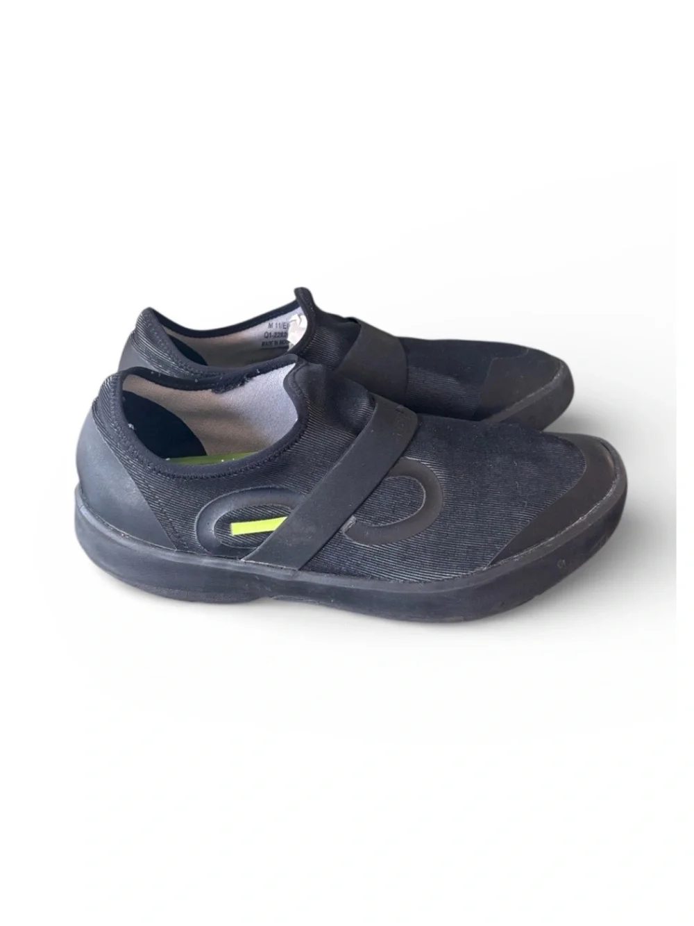 OOFOS OOmg Low Fiber Recovery Black‎ Slip On Mesh Shoes Size 11